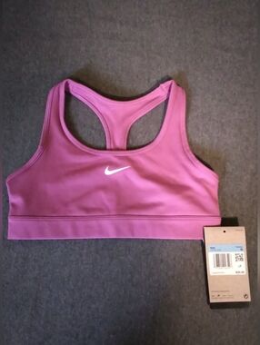NWT Nike Dri-FIT Girls Sports Bra Size M Pink